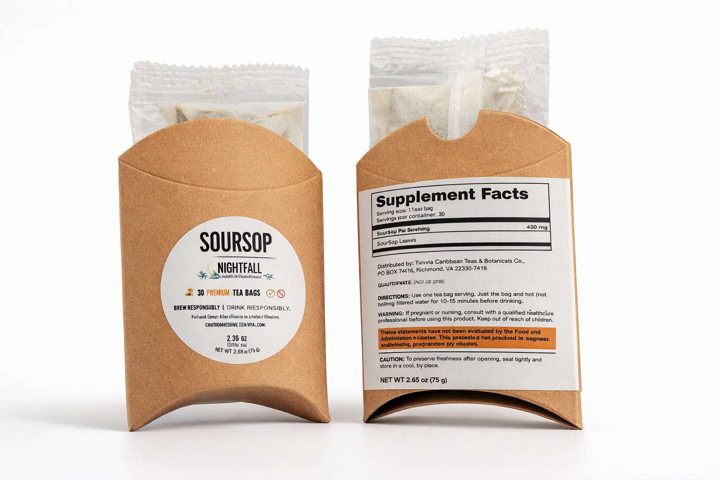 Soursop "Nightfall" Pillow Box (1 liter tea bag)
