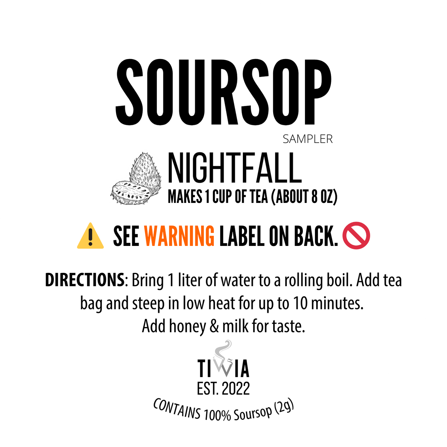Soursop "Nightfall" Pillow Box (1 liter tea bag)